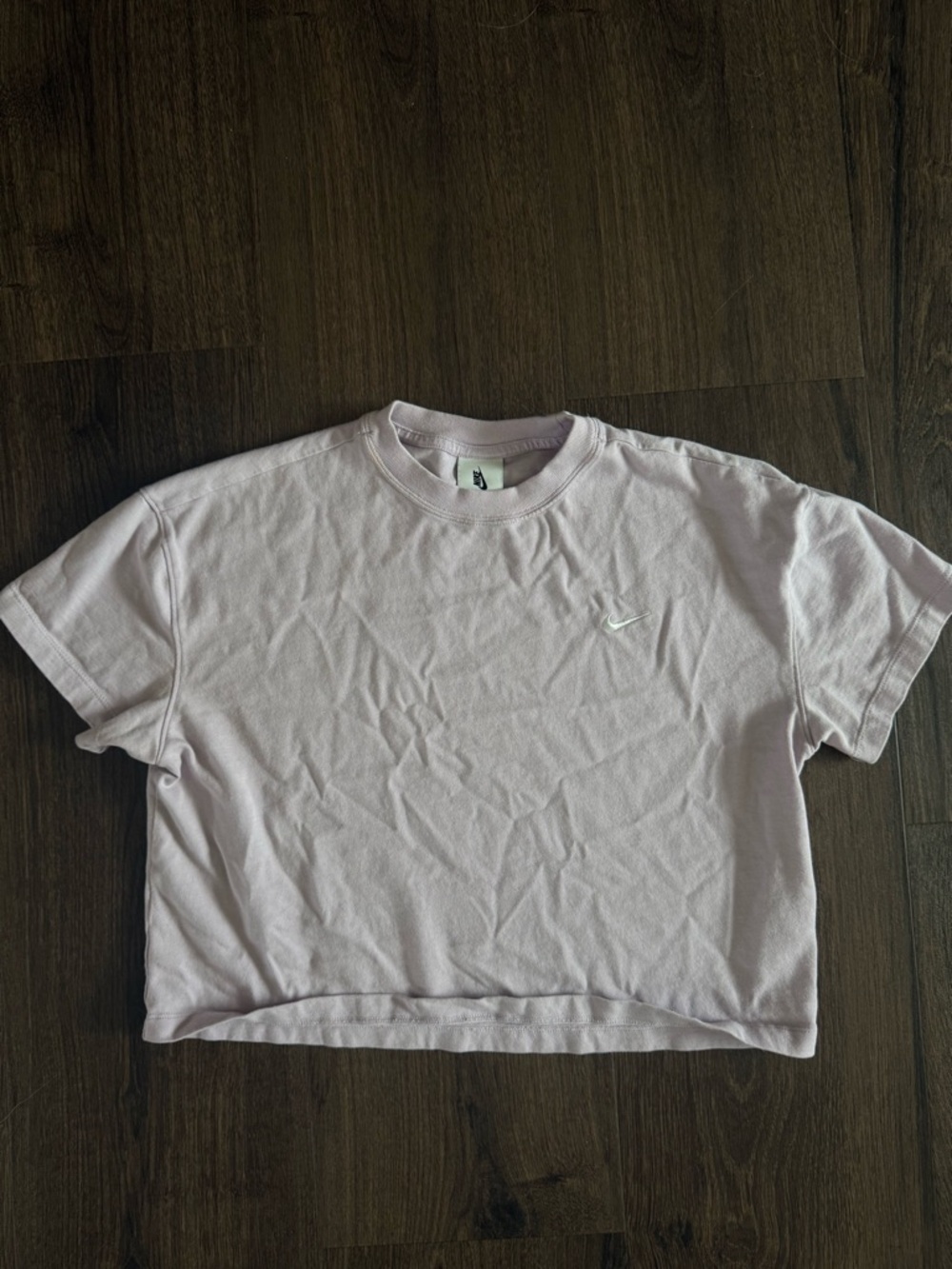Nike Cropped Tee in Pale Lavender